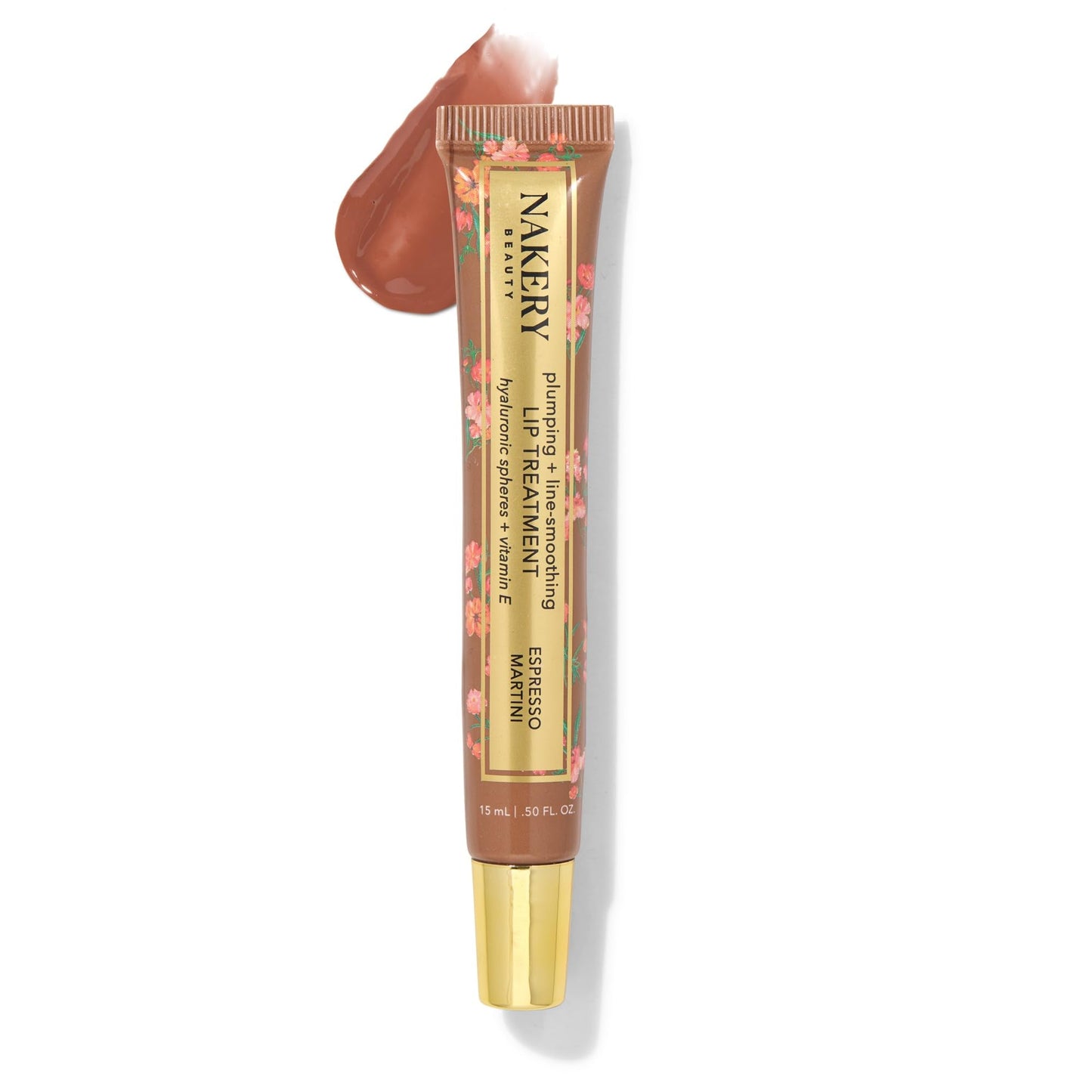 Nakery Plumping Lip Treatment for Dry Cracked Lips - Line Smoothing Lip Plumper for Women with Hyaluronic Acid Serum for Lips - Non Sticky Lip Gloss Plumper for Petal Soft Lips – Espresso Martini - Maple Wellness Supplements