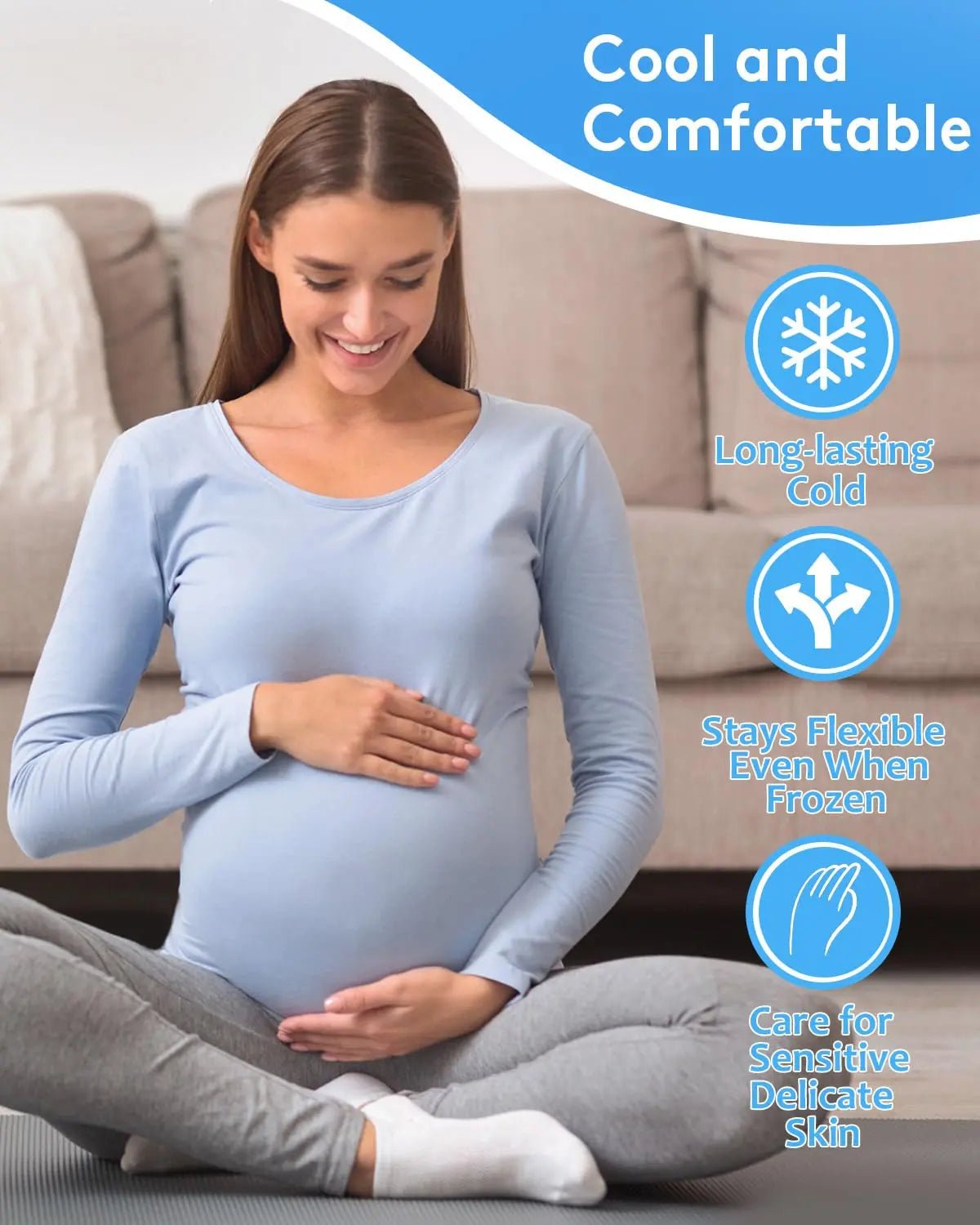 nalax Hemorrhoid Ice Pack 2 Pack – Ultra-Soft Reusable Cooling Gel Pads for Fast Relief, FSA-HSA Eligible Cold Therapy for Hemorrhoid Sufferers & Postpartum Moms, Includes 2 Storage Cases - Maple Wellness Supplements