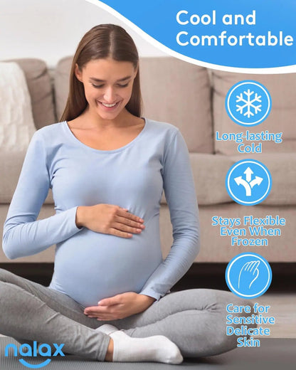 nalax Hemorrhoid Treatment Ice Pack for Fast Relief, FSA-HSA Eligible Cooling Gel Pads, Ultra-Soft, No Mess, Home Use for Hemorrhoid Sufferers & New Moms with Hemorrhoids, Includes 2 Storage Cases - Maple Wellness Supplements