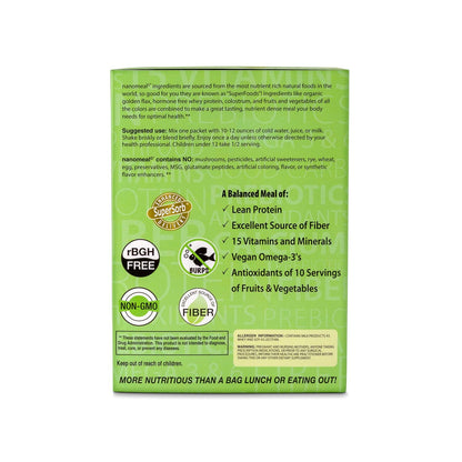 NanoMeal Plant-Based All-in-One Nutrition | Superfood Meal Replacement Powder | Tropical Fruit Blend | 10 Servings | Protein, Greens & Omega for Gut & Immune Support - Maple Wellness Supplements