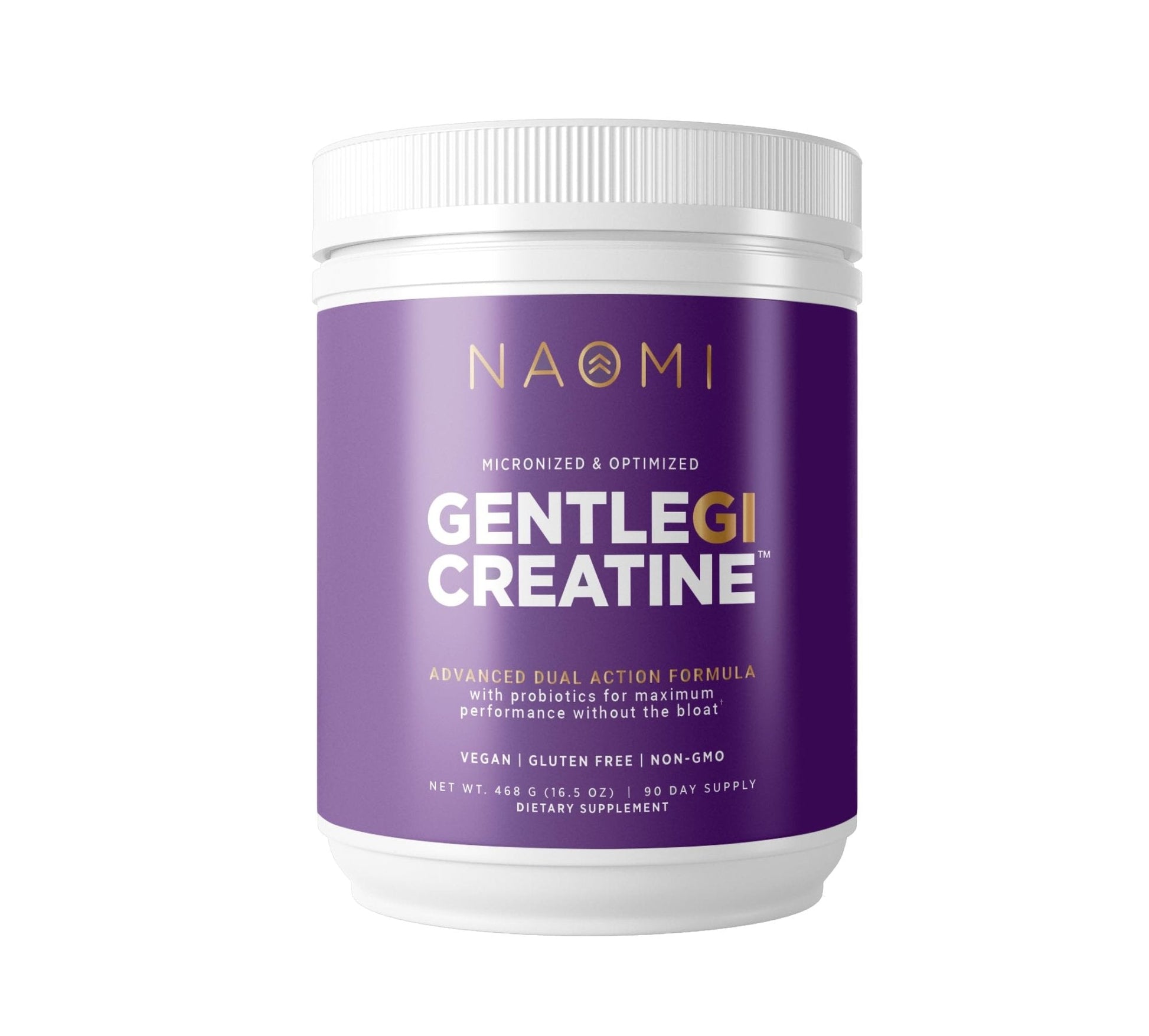 NAOMI Gentle GI Creatine with OPTIBIOME®, Gut-Friendly Creatine Monohydrate for Muscle Strength, Recovery & Mental Focus, Non-GMO, Clean, Daily Creatine Supplement for Men & Women - Maple Wellness Supplements