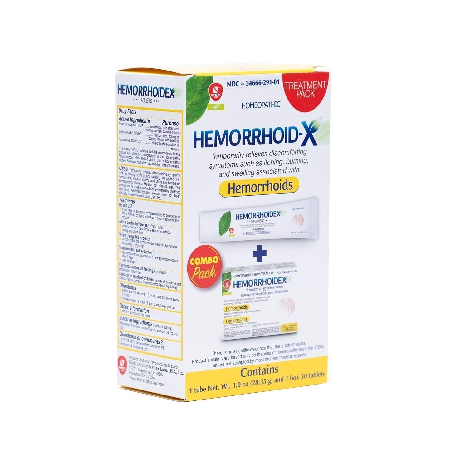 Nartex Hemorrhoid X Treatment Combo Pack 1 Tube & 30 Tablets - Maple Wellness Supplements