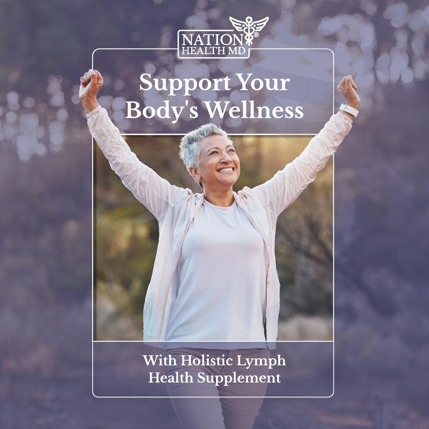 NATION HEALTH MD Lymph MD - Lymphatic Drainage Supplement - with Bromelain, Echinacea, Burdock Root, Dandelion, Rutin, Kelp & More - Lymph System Support for Women & Men - 60 Capsules - Maple Wellness Supplements