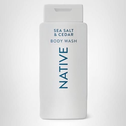 Native Body Wash Contains Naturally Derived Ingredients | For Women & Men, Sulfate, Paraben, & Dye Free Leaving Skin Soft and Hydrated | Sea Salt & Cedar 18 oz - Maple Wellness Supplements