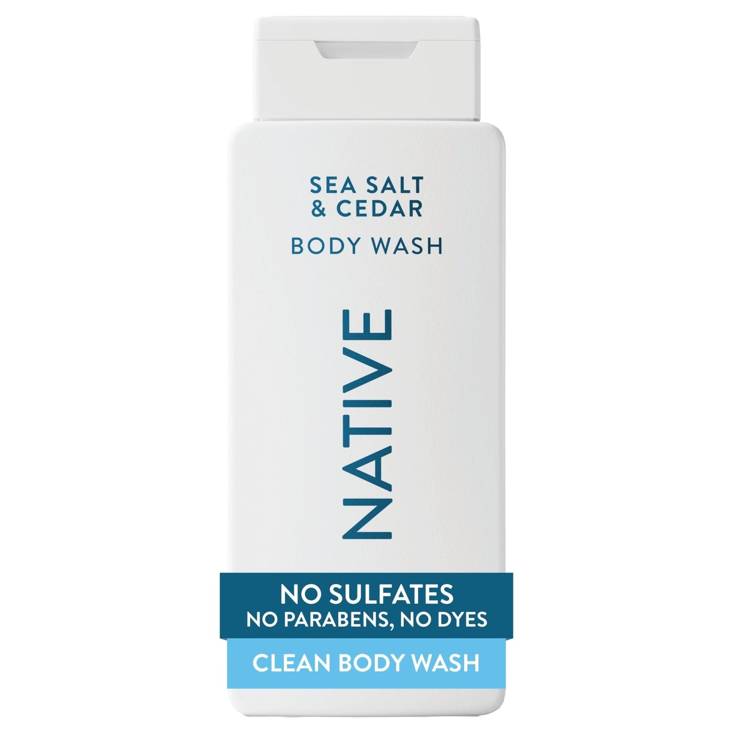 Native Body Wash Contains Naturally Derived Ingredients | For Women & Men, Sulfate, Paraben, & Dye Free Leaving Skin Soft and Hydrated | Sea Salt & Cedar 18 oz - Maple Wellness Supplements