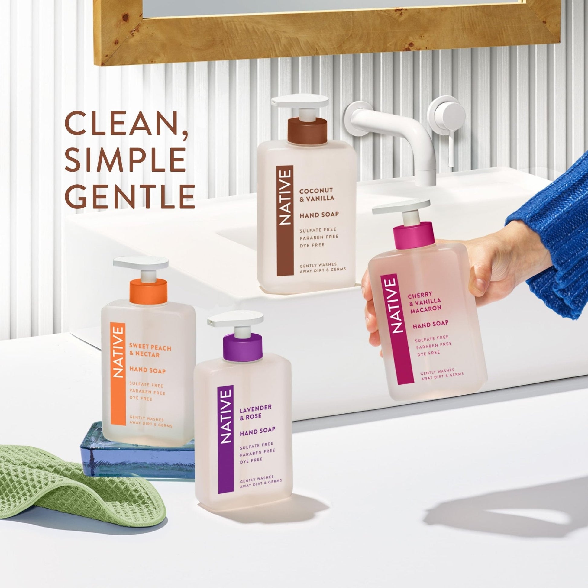 Native Liquid Hand Soap, Coconut & Vanilla Scent, Non-Drying Formula for Soft, Smooth Hands - Maple Wellness Supplements