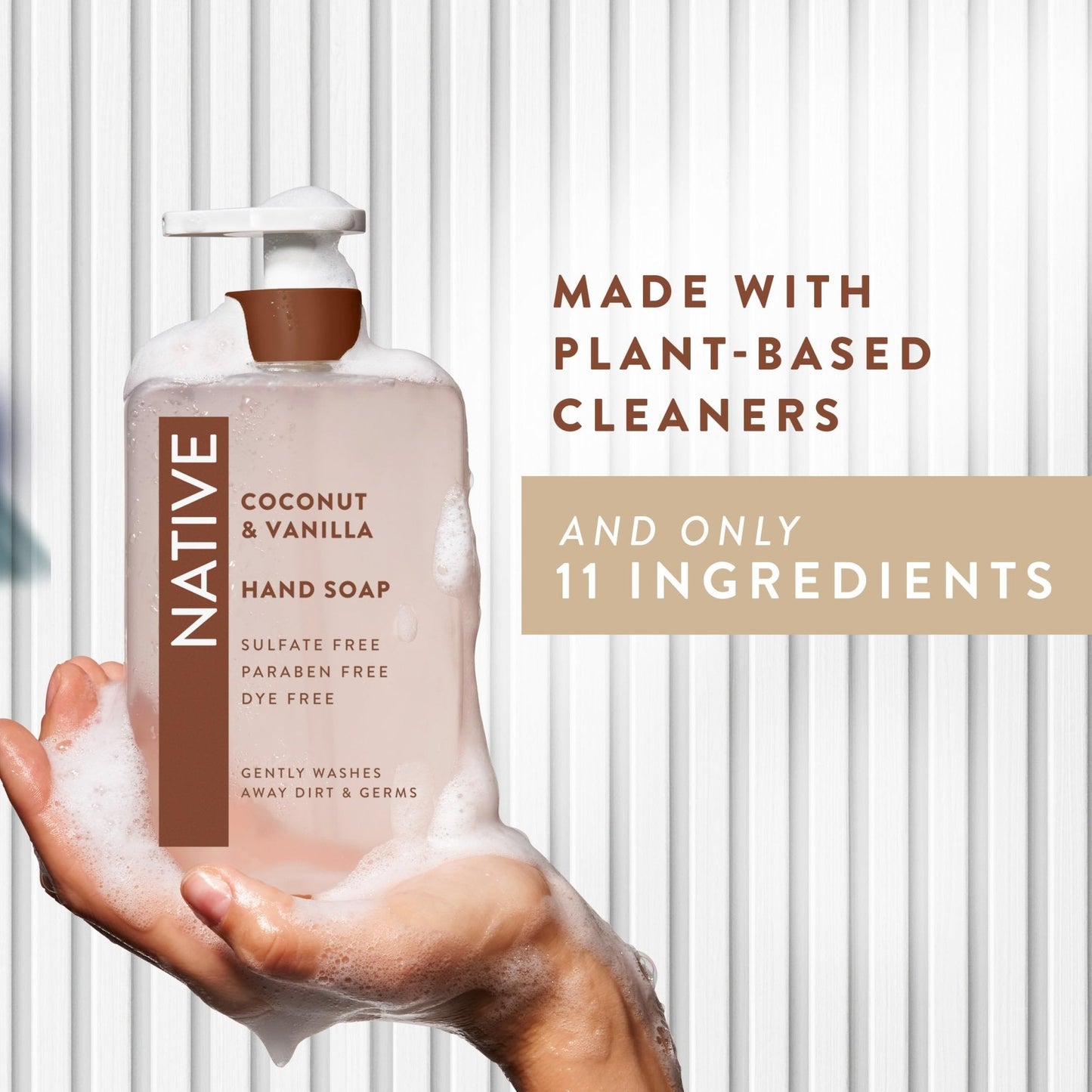 Native Liquid Hand Soap, Coconut & Vanilla Scent, Non-Drying Formula for Soft, Smooth Hands - Maple Wellness Supplements