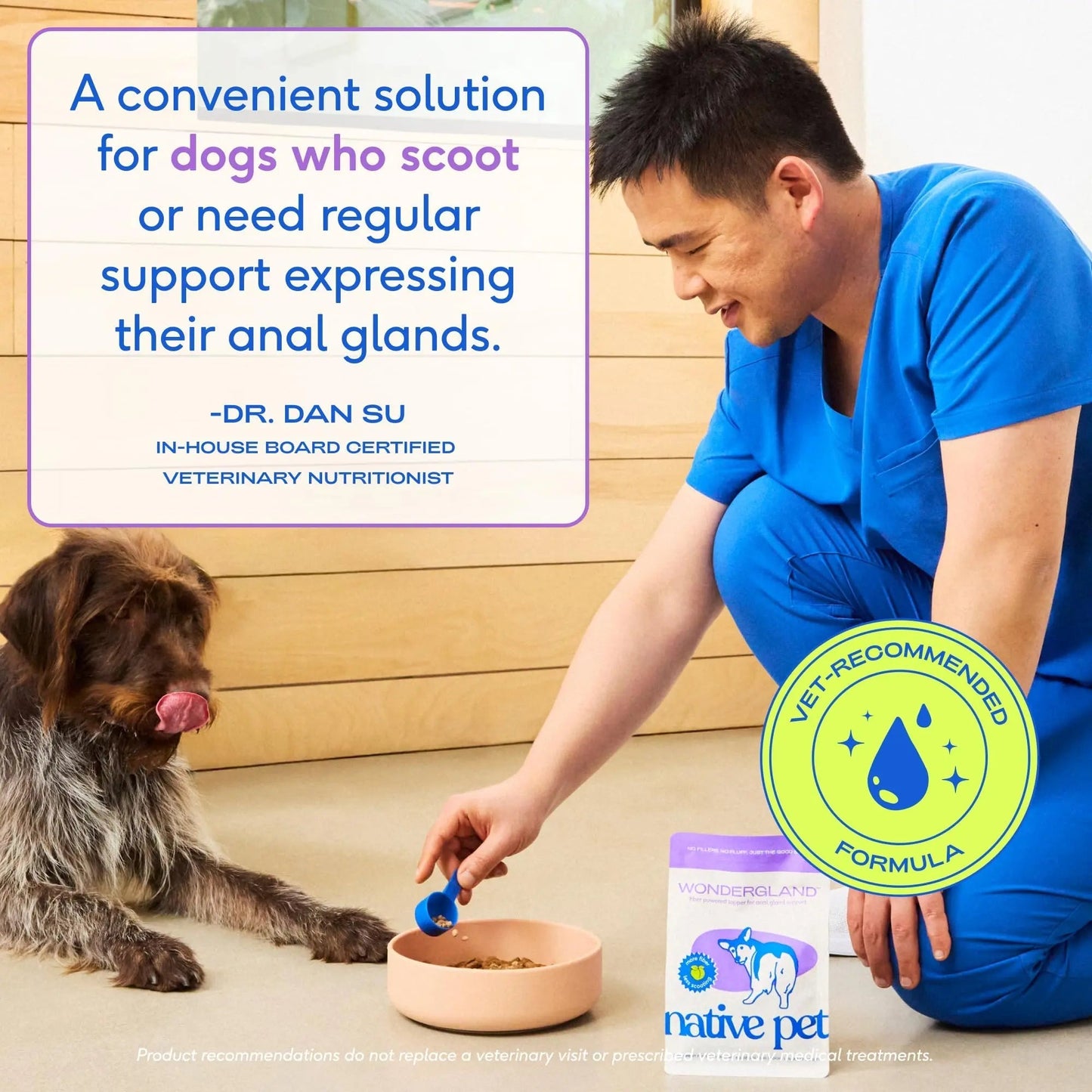 Native Pet WonderGland - Dog Anal Gland Supplement - Promotes Firm Stools, Natural Gland Expression to Help Reduce Scooting - Fiber Food Topper with Miscanthus Grass, Pumpkin & Probiotics - 30 Scoops - Maple Wellness Supplements