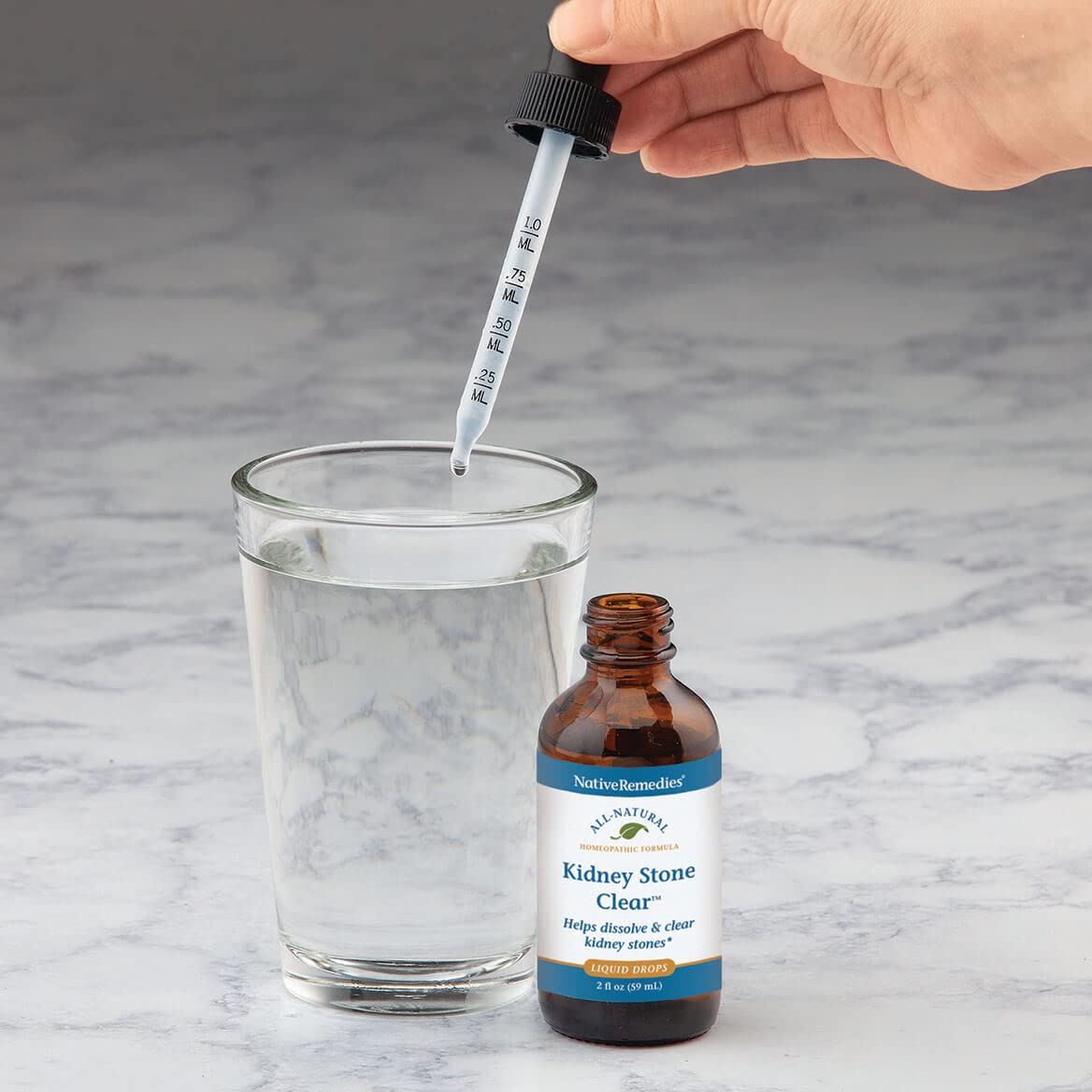 Native Remedies Kidney Stone Clear - Natural Homeopathic Formula Temporarily Helps Dissolve and Clear Kidney Stones - Relieves Pain, Nausea and Vomiting - 59 mL - Maple Wellness Supplements
