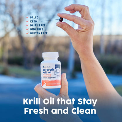 NativePath Antarctic Krill Oil - Wild-Caught Omega 3 Krill Oil 500mg Softgels with EPA, DHA and Astaxanthin - Supplement for Joint, Hear - Maple Wellness Supplements