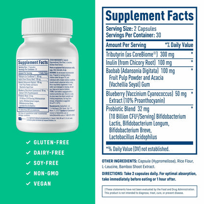 NativePath Complete Synbiotic - Pre, Pro & Postbiotic 3-in-1 for Gut Health & Digestive Support - 10 Billion CFU, 30 Servings - Maple Wellness Supplements