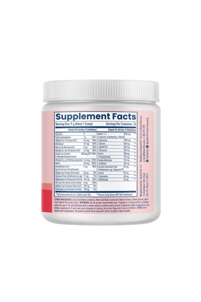 NativePath Hydrate, Zero Sugar, Electrolytes Powder with BCAAs, Mixed Berry Hydration, Keto & Paleo Friendly, 30 Servings - Maple Wellness Supplements