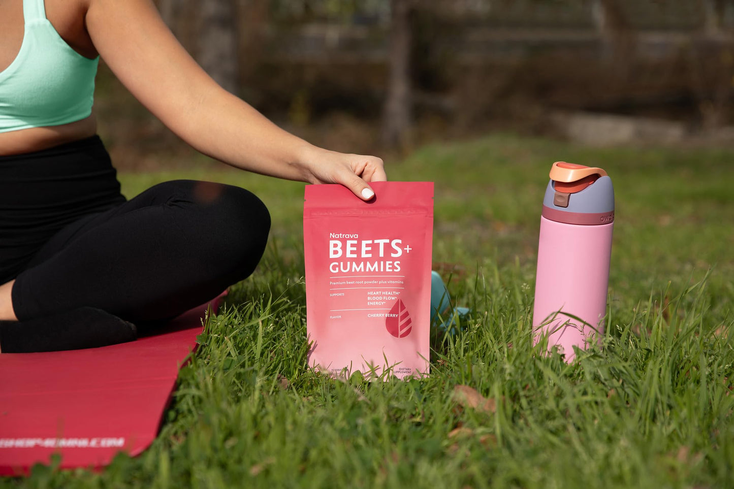 Natrava Beets+ Gummies - Premium Beet Root Powder, Grape Seed Extract and Vitamin C - Supports Healthy Blood Pressure and Heart Health - Low Sugar Nitric Oxide and Circulation Supplement - 50 Gummies - Maple Wellness Supplements