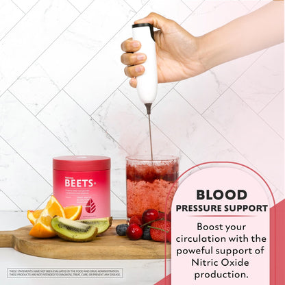 Natrava Beets+ Organic Beet Root Powder Blend Fortified with Vitamins & Prebiotics for Heart Healthy Energy & Nitric Oxide Production - Maple Wellness Supplements