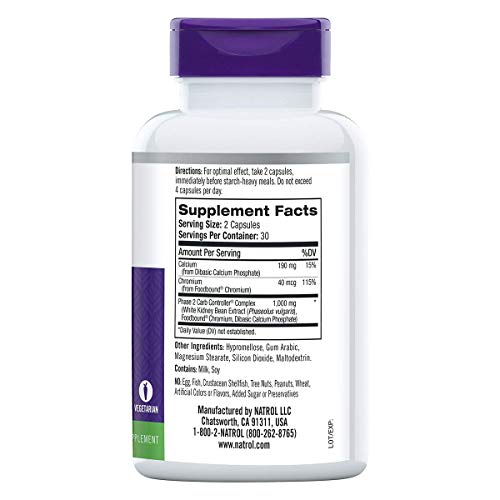 Natrol Carb Intercept with Phase 2 Carb Controller Capsules, White Kidney (Pack of 12) - Maple Wellness Supplements