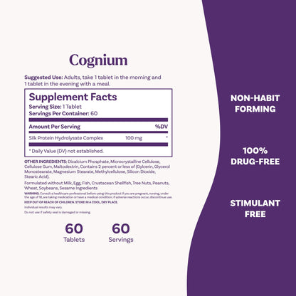 Natrol Cognium Memory, Brain Health Supplements for Adults, Brain Memory Supplements, Enhances Mental Agility in Healthy Adults, - Maple Wellness Supplements