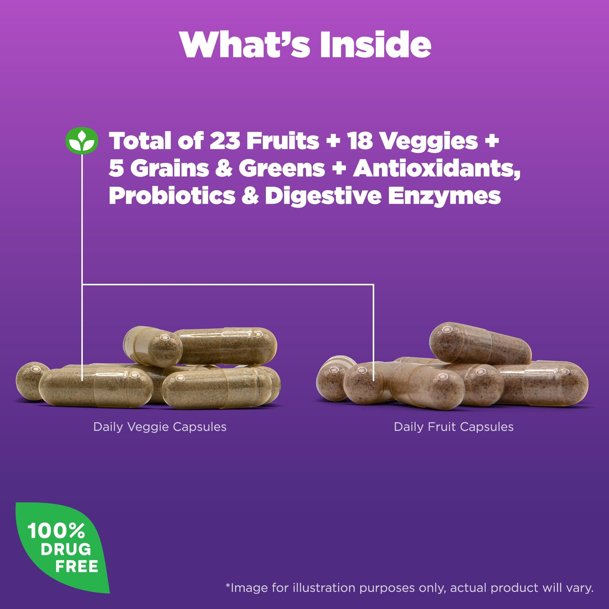 Natrol JuiceFestiv, Vitamins and Supplements for Nutrition & Well-Being, Antioxidants for Cellular Health, 90 Capsules (2-Count), Up to a 45 Day Supply - Maple Wellness Supplements