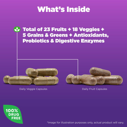 Natrol JuiceFestiv, Vitamins and Supplements for Nutrition & Well-Being, Antioxidants for Cellular Health, 90 Capsules (2-Count), Up to a 45 Day Supply - Maple Wellness Supplements