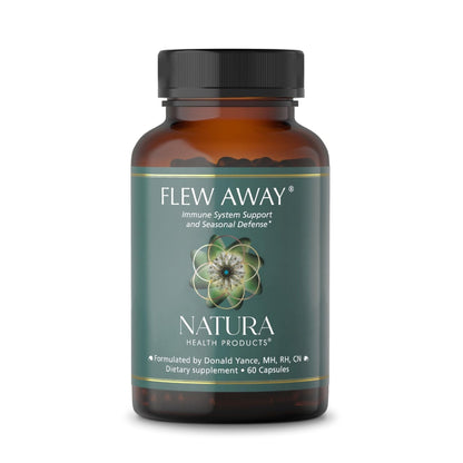 Natura Health Products Flew Away Supplement - Immune System Support & Seasonal Defense - Featuring Ginger, Elderberry, Propolis and Eucalyptus (60 Capsules) - Maple Wellness Supplements