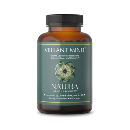 Natura Health Products Vibrant Mind - Brain Supplement for Memory and Focus* - Featuring Bacopa, Ginkgo Biloba, Centellin & Phosphatidylserine - Maple Wellness Supplements