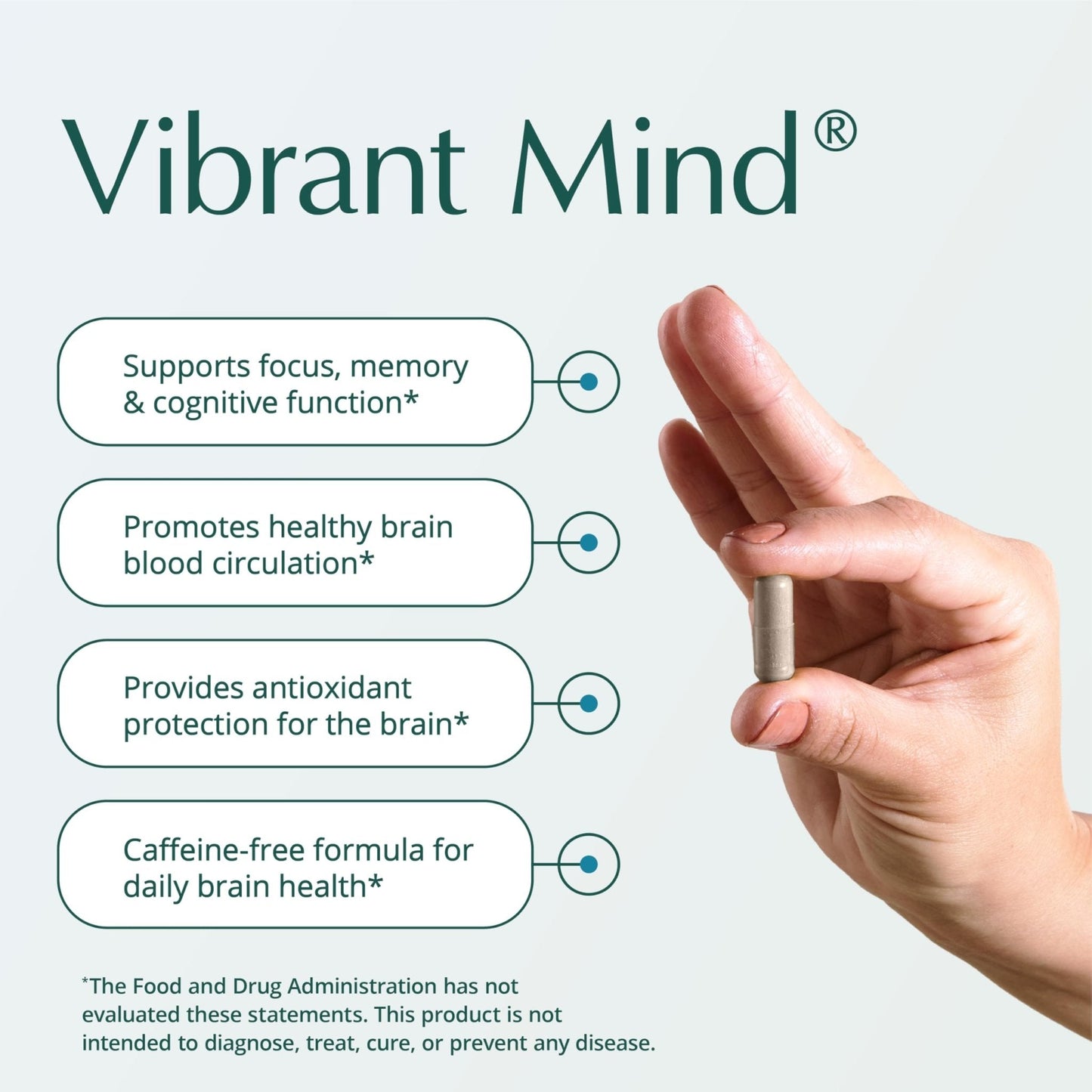 Natura Health Products Vibrant Mind - Brain Supplement for Memory and Focus* - Featuring Bacopa, Ginkgo Biloba, Centellin & Phosphatidylserine - Maple Wellness Supplements
