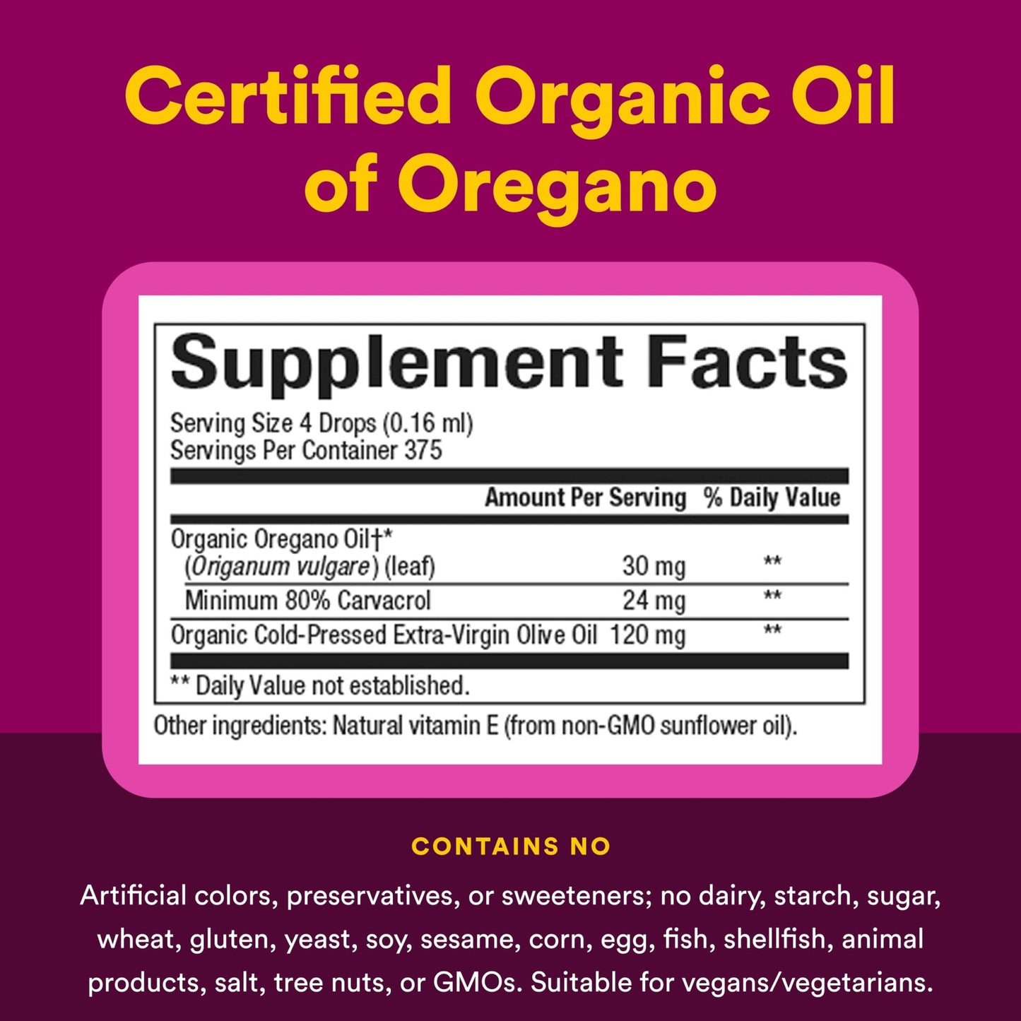 Natural Factors Oil of Oregano - Liquid Antioxidant Support Supplement for Immune Support - Easy Swallow Health Supplement - Maple Wellness Supplements