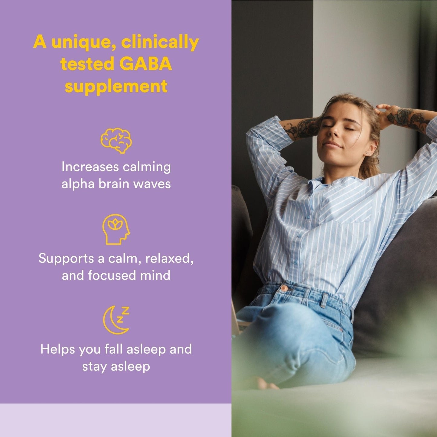 Natural Factors Pharma GABA - Dietary Supplement Supports Calm Sleep & Sleep Quality - Natural, Fast-Working Supplement Aids Focus & Brain Health - 120 Chewable Tablets (60 Servings) - Maple Wellness Supplements
