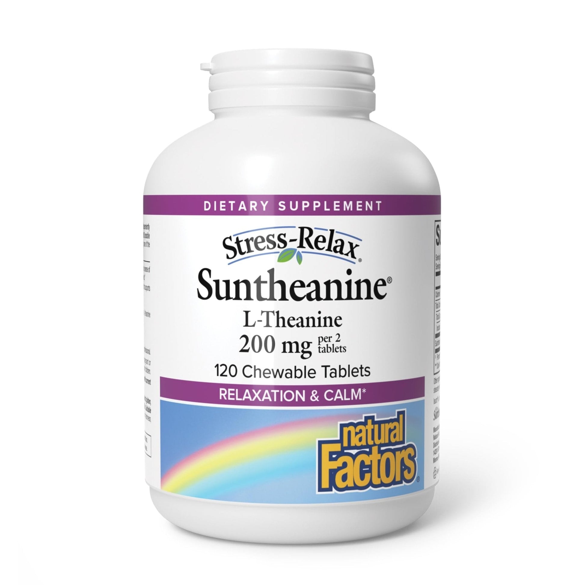 Natural Factors Suntheanine L-Theanine 100 mg - Health Supplement for Calm Outlook - L-Theanine Supplement Supports Relaxing Sleep & Aids Against Drowsiness - Maple Wellness Supplements