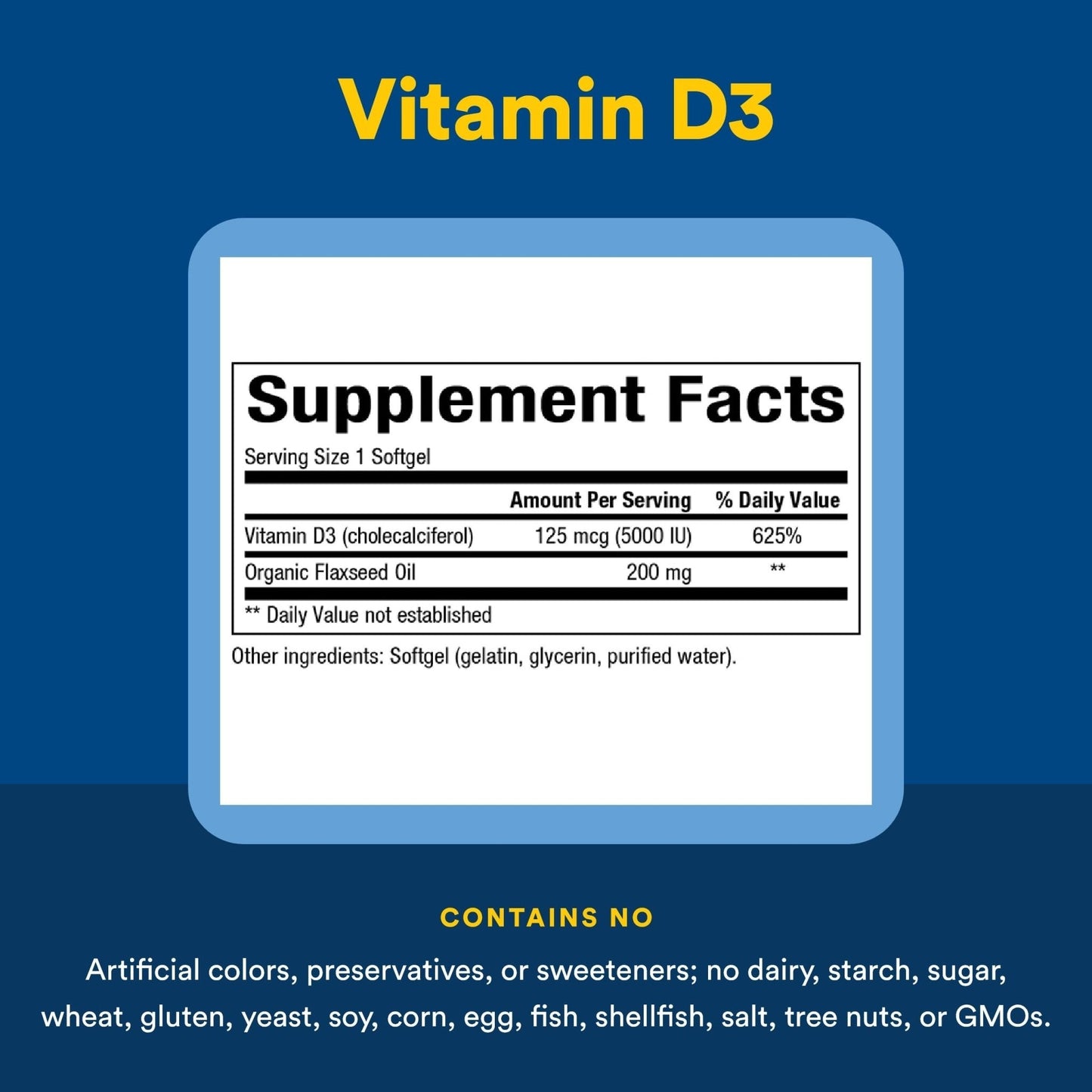 Natural Factors, Vitamin D3 5000 IU (125 mcg), Supports Strong Bones, Muscles and Immune Function, 360 Softgels - Maple Wellness Supplements