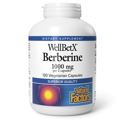 Natural Factors WellBetX Berberine - Daily Supplement Supports Metabolic Health - Formula Supports Healthy Heart - Gluten-Free & Vegan - Maple Wellness Supplements