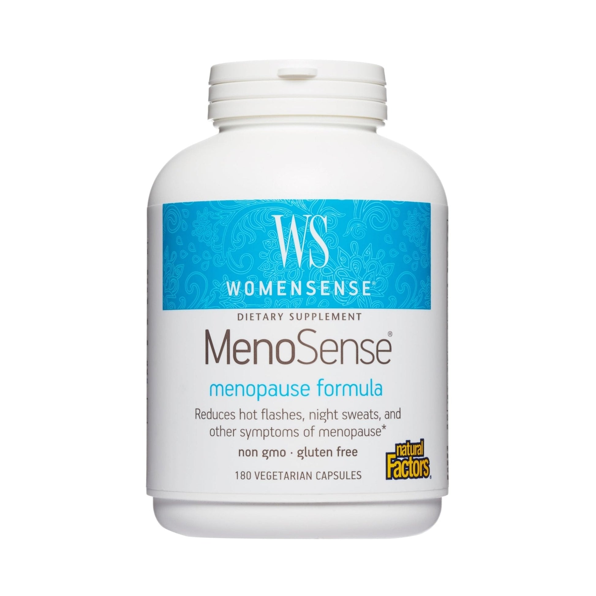 Natural Factors WomenSense MenoSense - Dietary Supplement with Black Cohosh, Chasteberry & Dong Quai - Menopause & Perimenopause Support Supplement - 180 Vegetarian Capsules (90 Servings) - Maple Wellness Supplements