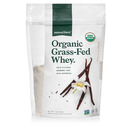 Natural Force Grass Fed Organic Whey Protein Powder – Non GMO Verified, Humane - Maple Wellness Supplements