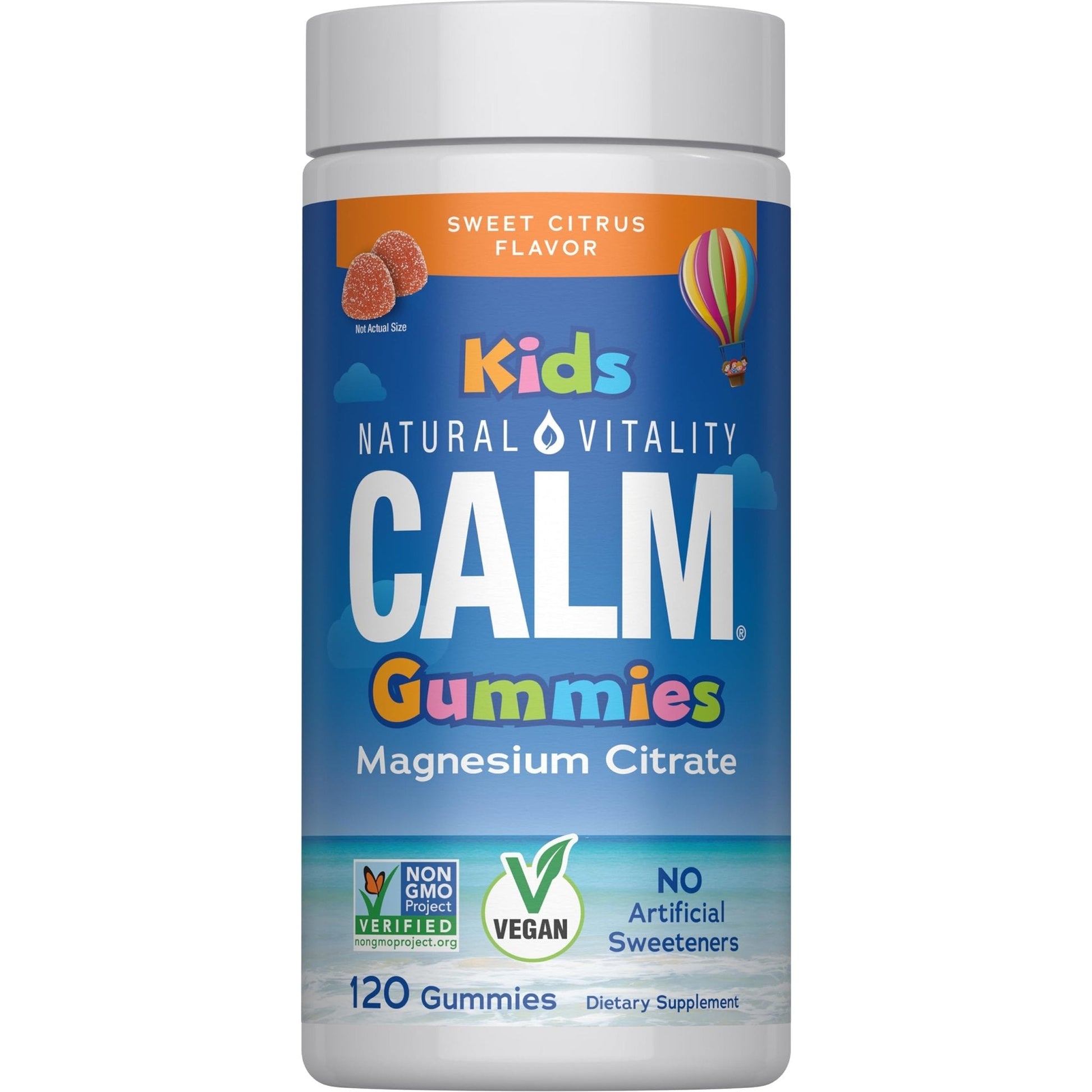 Natural Vitality Calm, Magnesium Citrate Kids Supplement, Stress Relief Gummies, Supports a Healthy Response to Stress - Maple Wellness Supplements