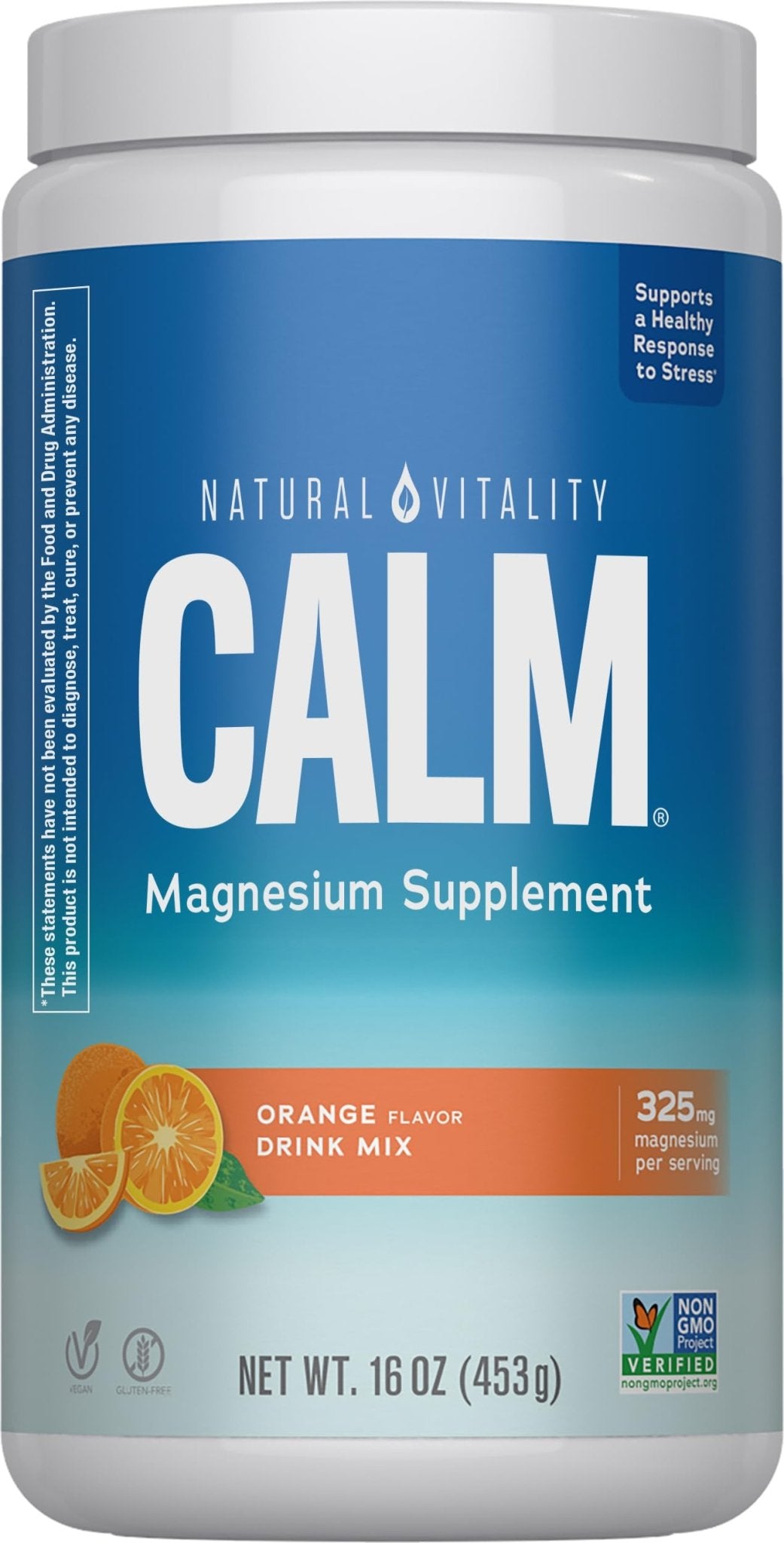 Natural Vitality Calm, Magnesium Citrate Supplement, Anti-Stress Drink Mix Powder, Gluten Free, Vegan - Maple Wellness Supplements