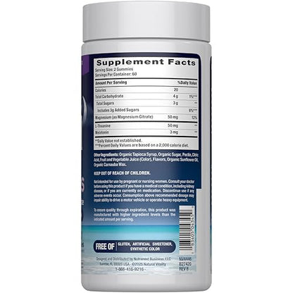 Natural Vitality SLEEP Gummies, Magnesium Supplement With Melatonin and L-Theanine, Vegan, Gluten Free, Helps the Body Ease Into Sleep - Maple Wellness Supplements