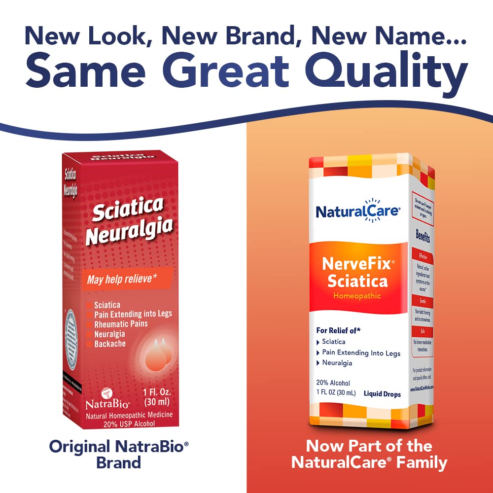 NaturalCare Pain Relief NerveFix Sciatica Neuralgia, 1 oz Liquid Natra Bio - Maple Wellness Supplements