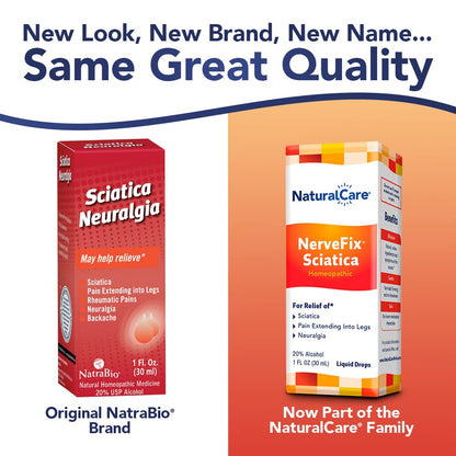 NaturalCare Pain Relief NerveFix Sciatica Neuralgia, 1 oz Liquid Natra Bio - Maple Wellness Supplements