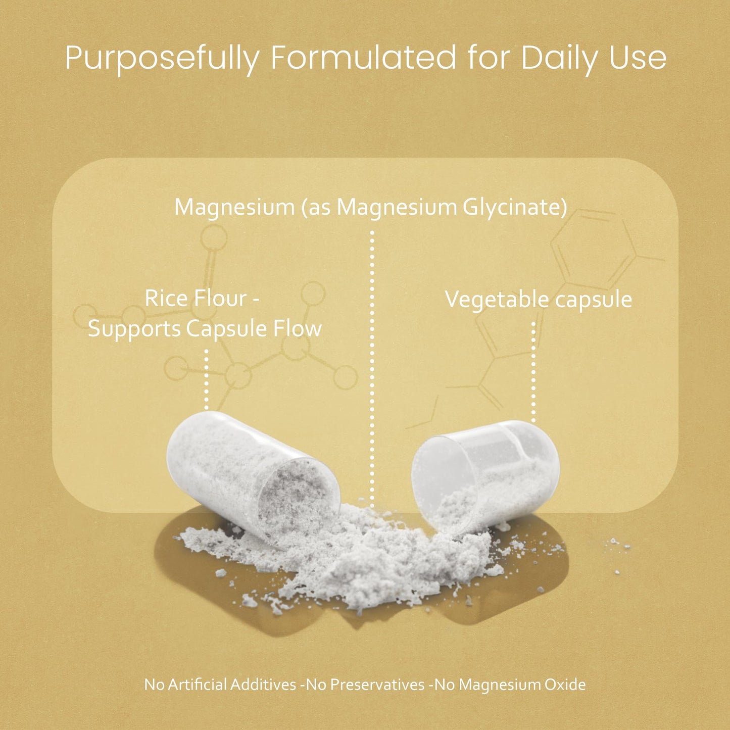 NaturaLife Labs Magnesium Glycinate - 450 mg per Serving – 120 Vegan Capsules - Non-GMO, Gluten-Free, Vegan - Maple Wellness Supplements