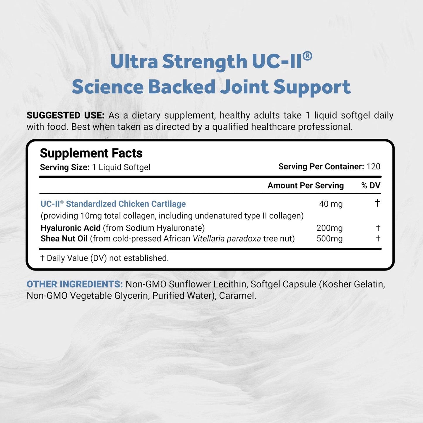 Naturalis UC-II 40 mg with Hyaluronic Acid and Shea Nut Oil | Enhanced Undenatured Type II Collagen for Better Joint Health, Mobility & Flexibility - Maple Wellness Supplements