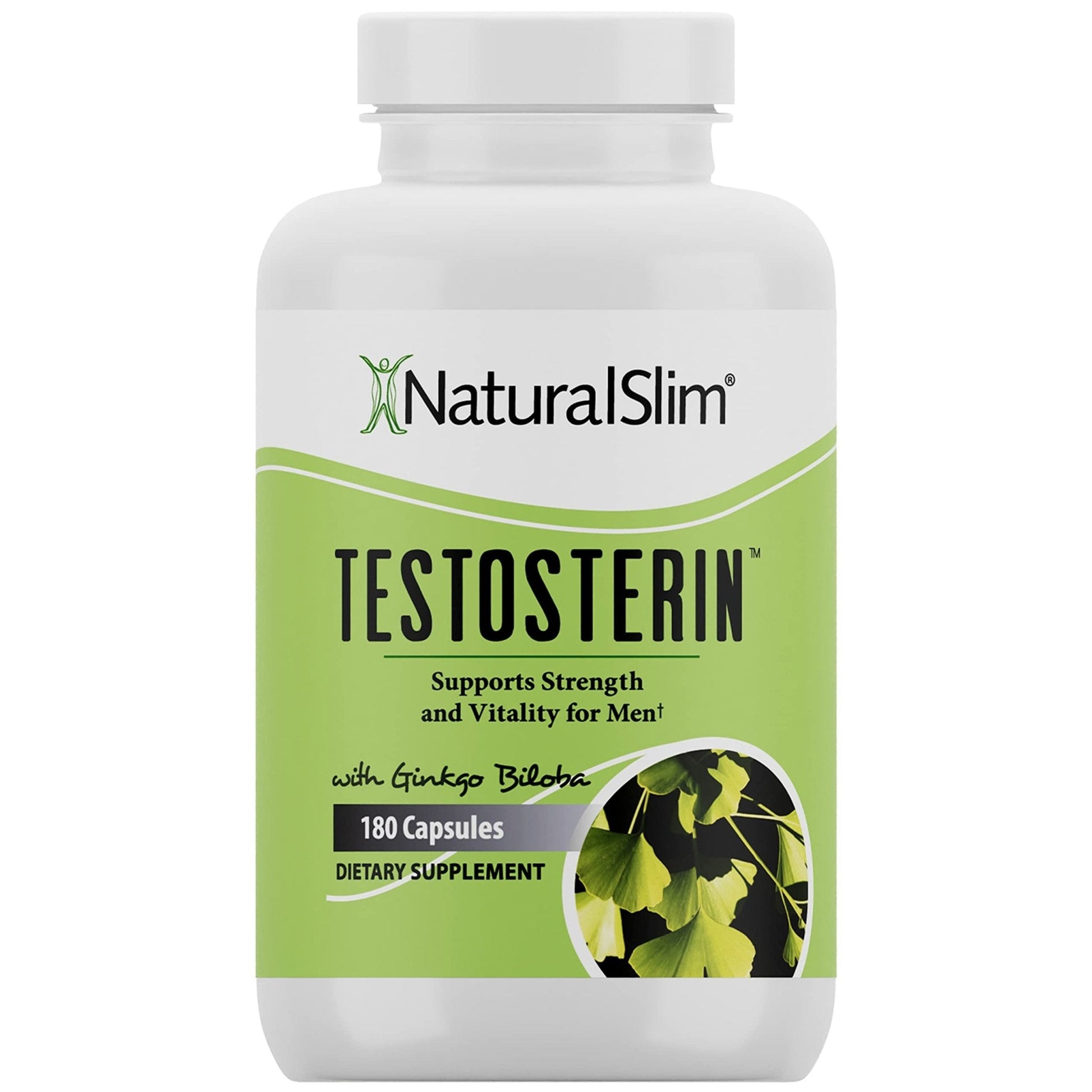 NaturalSlim Natural Booster for Men - Male Enhancing Supplement with Ginkgo Biloba, L Arginine, Zinc, Vitamin B3, & Testofen for Energy, Muscle Builder & Metabolism - 180 Capsules - Maple Wellness Supplements