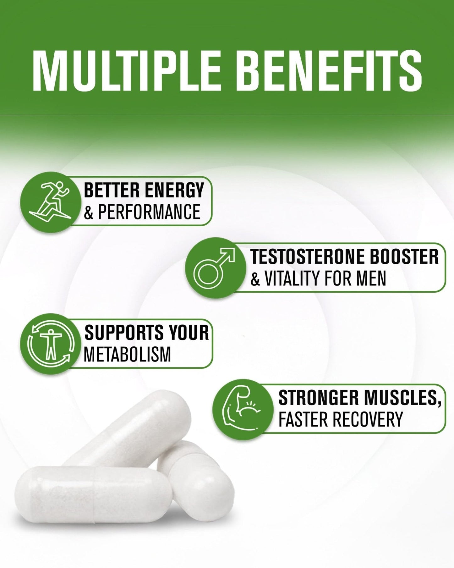 NaturalSlim Natural Booster for Men - Male Enhancing Supplement with Ginkgo Biloba, L Arginine, Zinc, Vitamin B3, & Testofen for Energy, Muscle Builder & Metabolism - 180 Capsules - Maple Wellness Supplements