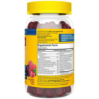 Nature Made Advanced Multivitamin Gummies for Him with Magnesium Citrate, Calcium & All 8 B Vitamins, Multivitamin for Men, - Maple Wellness Supplements