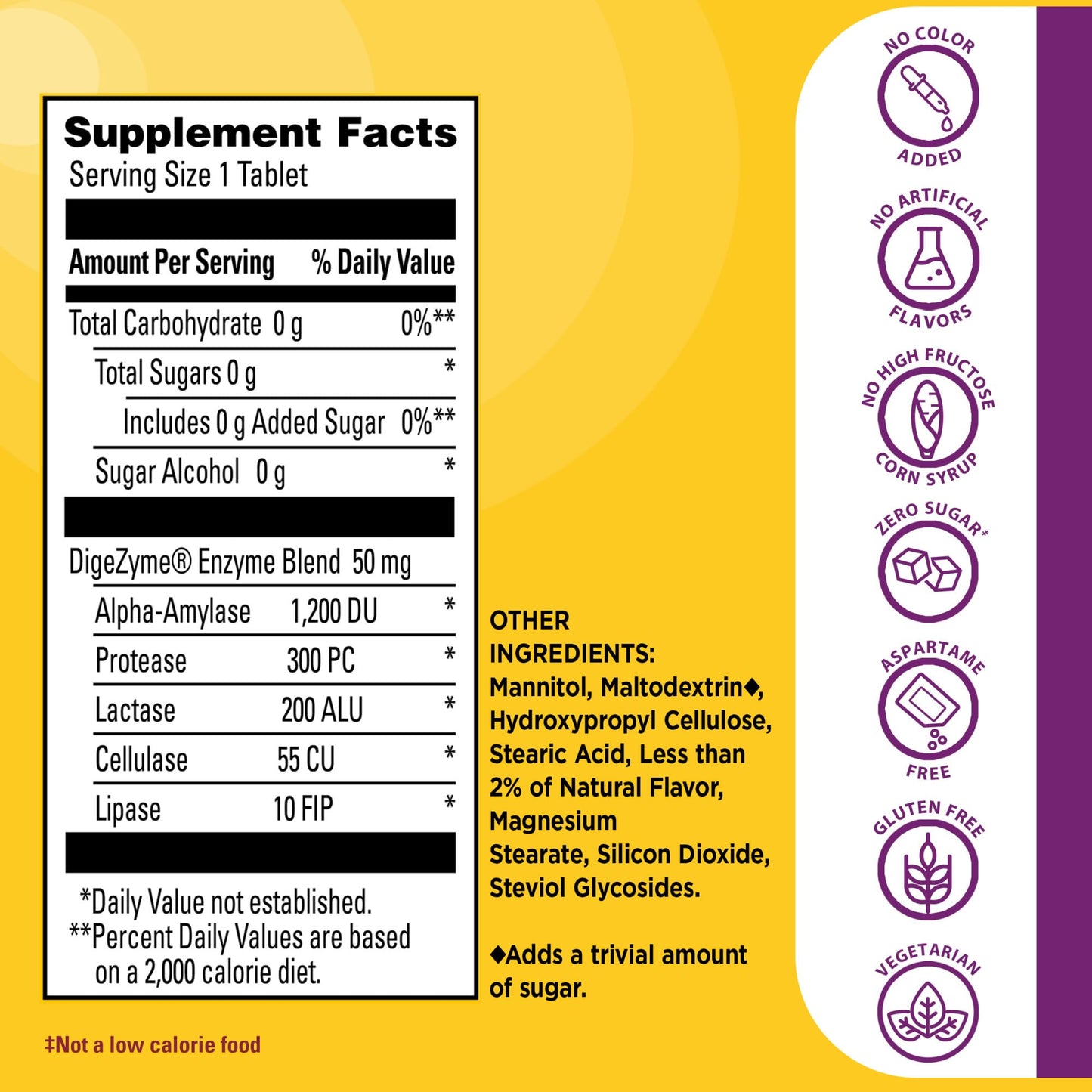 Nature Made Digestive Enzymes 5-in-1 Blend, Digestive Health Support, 90 Chewable Tablets, 30 Day Supply - Maple Wellness Supplements