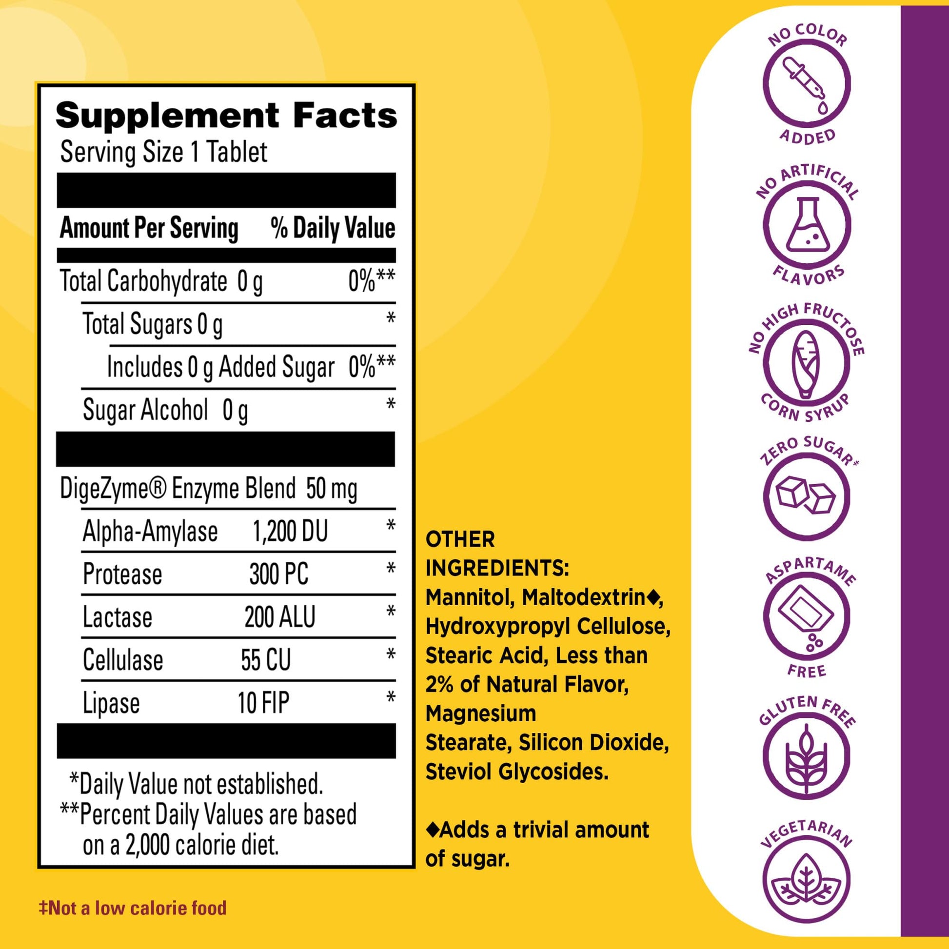 Nature Made Digestive Enzymes 5-in-1 Blend, Digestive Health Support, 90 Chewable Tablets, 30 Day Supply - Maple Wellness Supplements