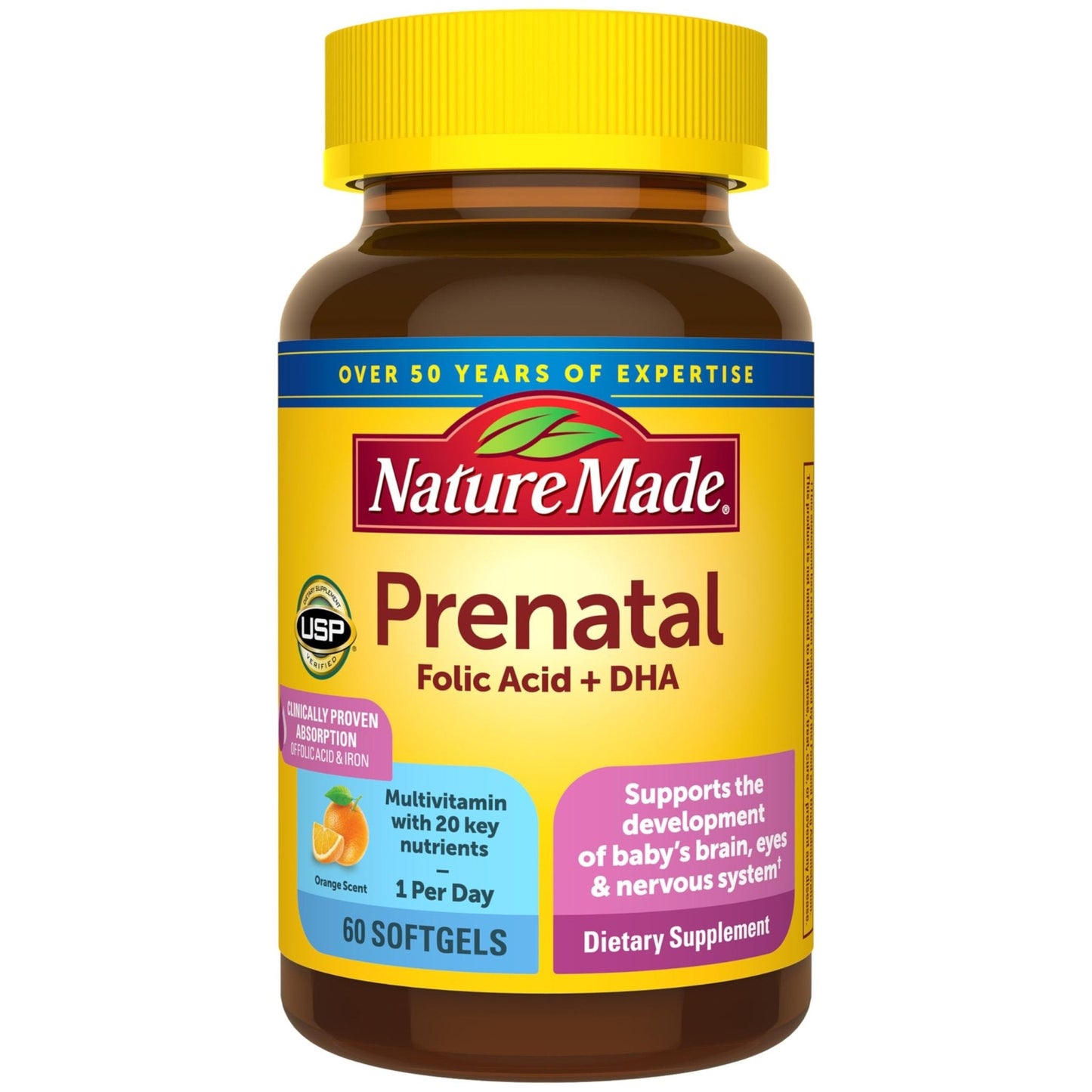 Nature Made Prenatal Vitamins for Women with Folic Acid + DHA, Prenatal Vitamin and Mineral Supplement for Daily Nutritional Support - Maple Wellness Supplements