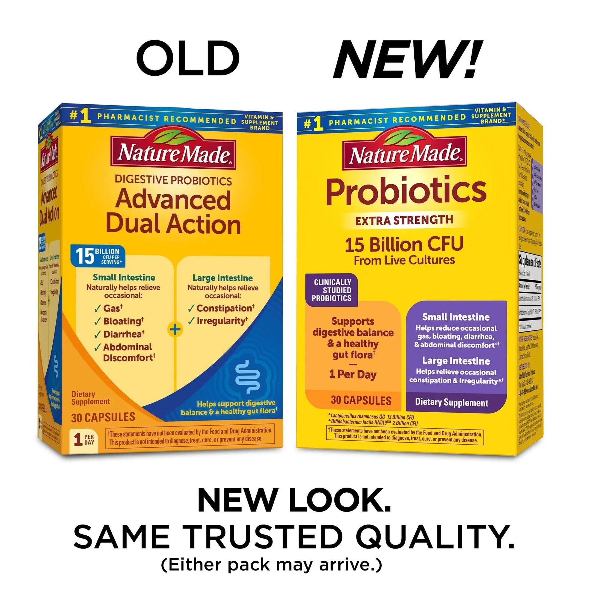 Nature Made Probiotics for Digestive Health Extra Strength 15 Billion CFU from Live Cultures, Probiotics for Women and Men, 30 Probiotic Capsules, 30 Day Supply - Maple Wellness Supplements