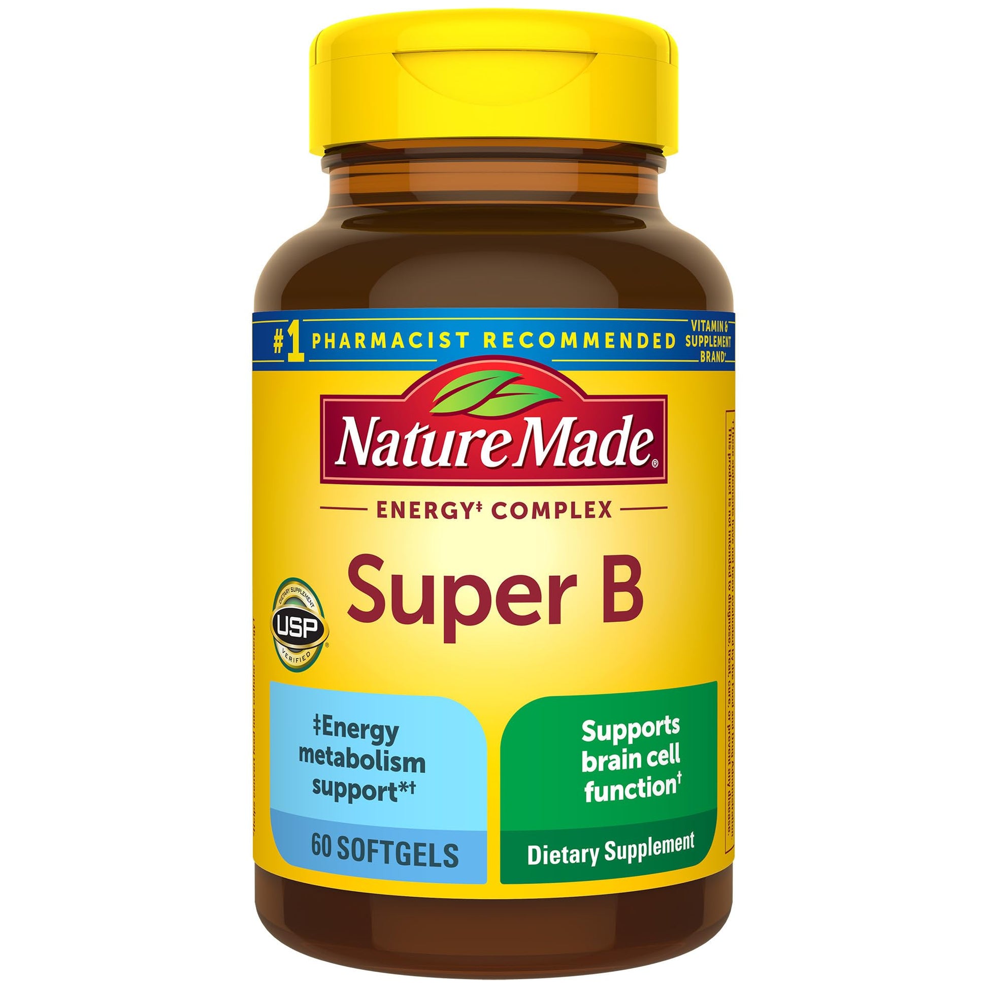 Nature Made Super B Complex Vitamins for Women and Men, Dietary Supplement for Energy Metabolism Support, Super Vitamin B Complex - Maple Wellness Supplements
