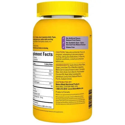 Nature Made Triple Action Biotic Gummy, 100 Gummies, Combined Prebiotic, Probiotic and PostBiotic, 50 Day Supply - Maple Wellness Supplements
