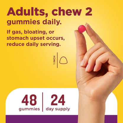 Nature Made Triple-Action Biotics, Gut and Immune Health Support, Digestive Probiotics for Women and Men, Prebiotic Fiber Gummies, 48 Gummies, 24 Day Supply - Maple Wellness Supplements