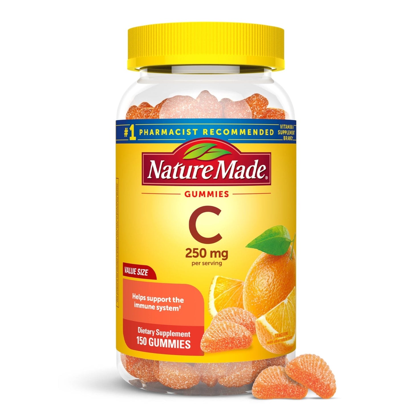 Nature Made Vitamin C 250 mg Per Serving, Dietary Supplement for Immune Support, Vitamin C Gummies for Adults - Maple Wellness Supplements